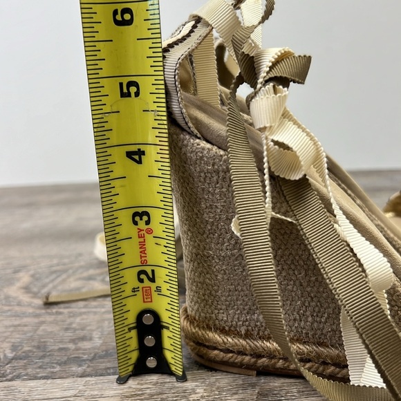 Marc Jacobs Open Toe Ankle Tie Espadrille Wedge Size Eu 40/ US 10 - Picture 11 of 13